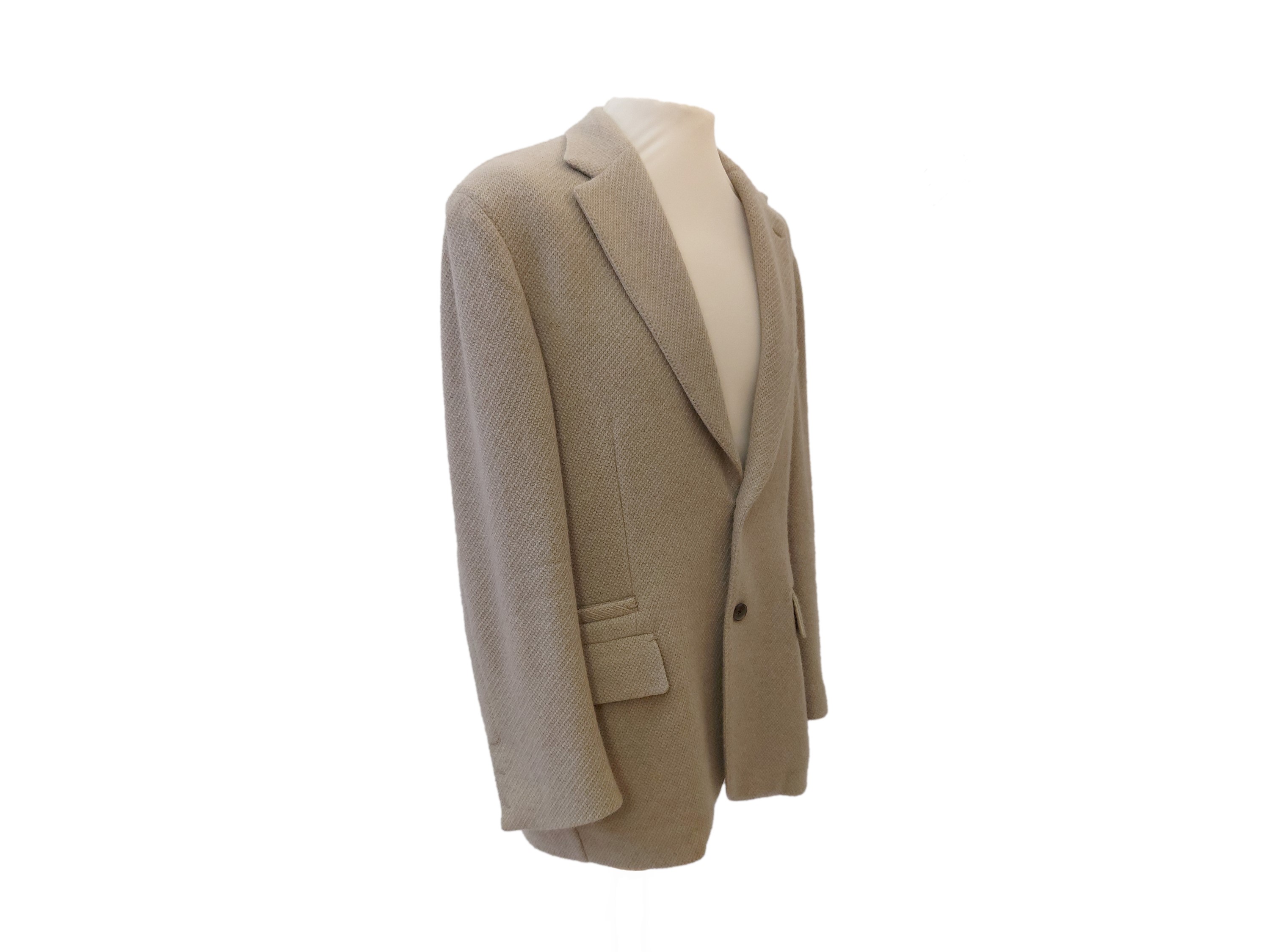Salvatore Ferragamo - Giacca in Lana e Cachemire Beige