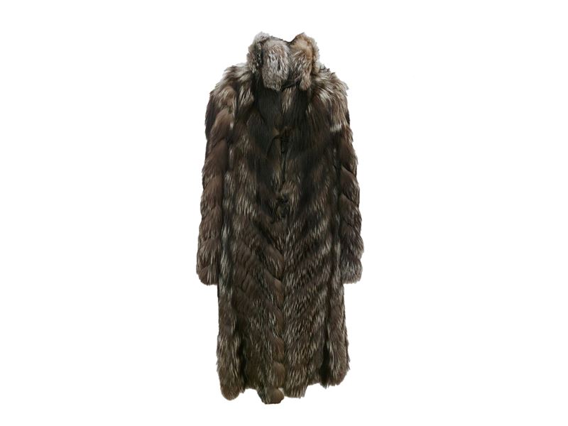 Cappotto in Pelliccia di Volpe Argentata