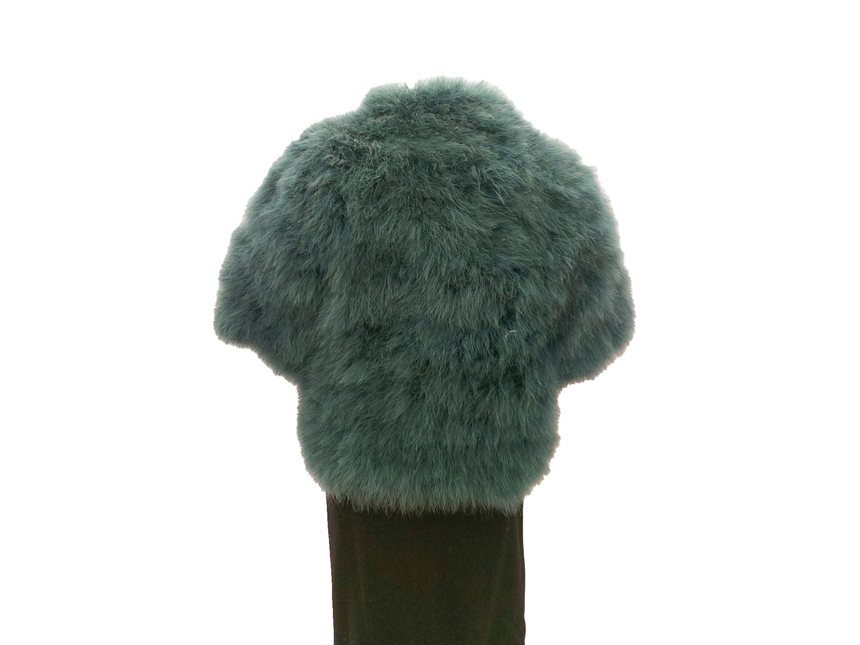 Giacchina corta in marabou verde
