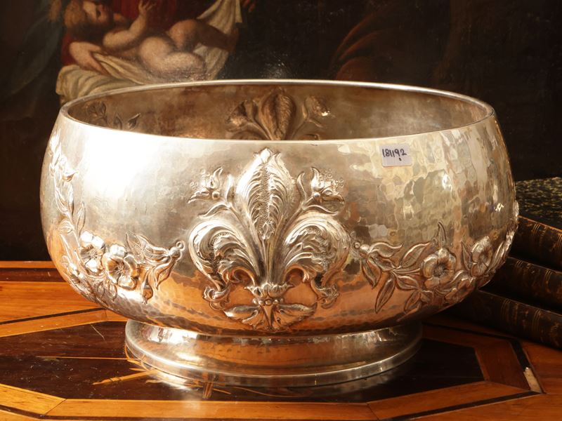 Grande centrotavola in argento 925, Brandimarte Firenze