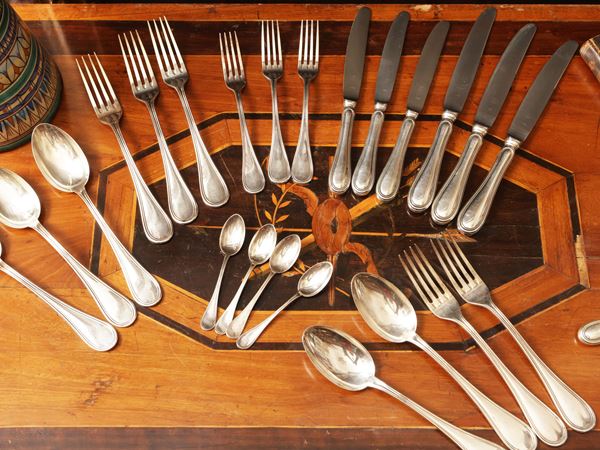 Silver cutlery service, Greggio Rino Padova
