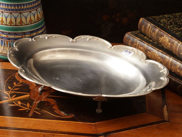 Silver centerpiece tray