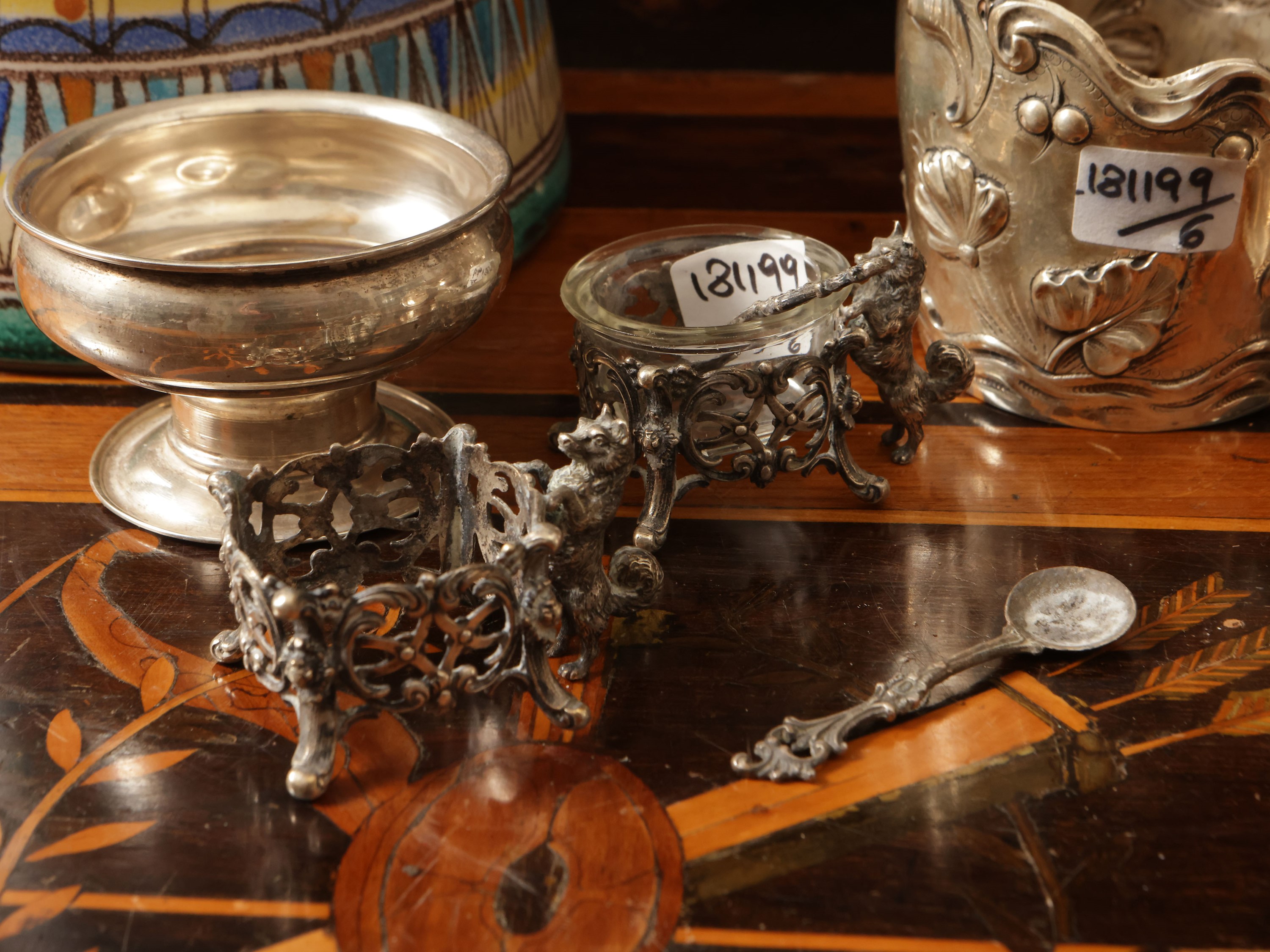 Accessori per la tavola d'epoca in argento