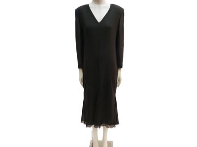 Sergio Abbate, Abito in chiffon grigio canna di fucile, TG M/L