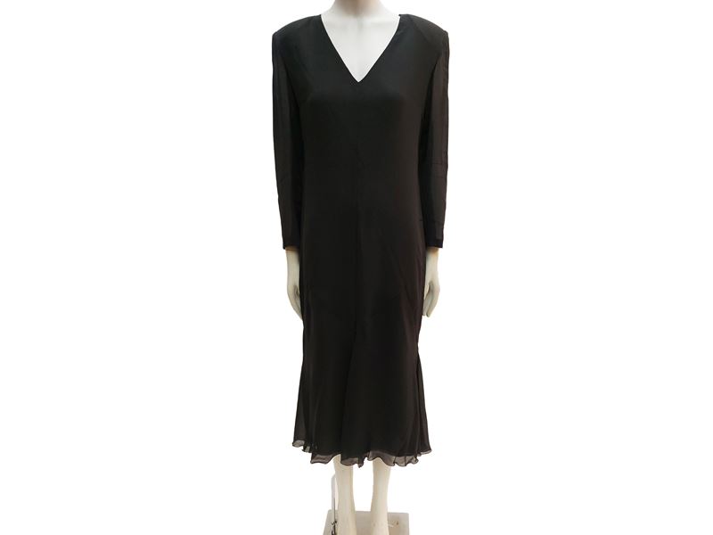 Sergio Abbate, Abito in chiffon grigio canna di fucile, TG M/L