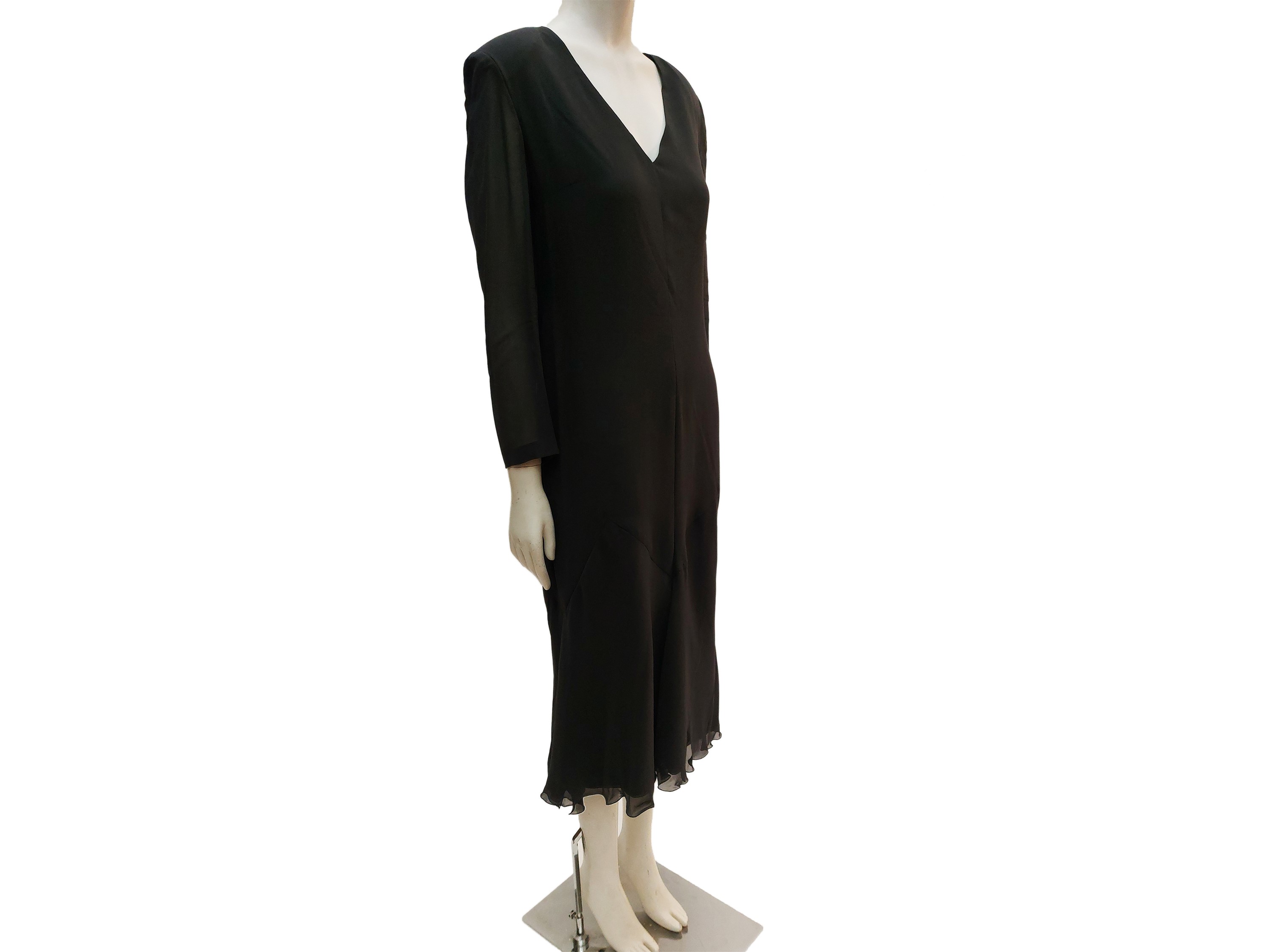 Sergio Abbate, Abito in chiffon grigio canna di fucile, TG M/L