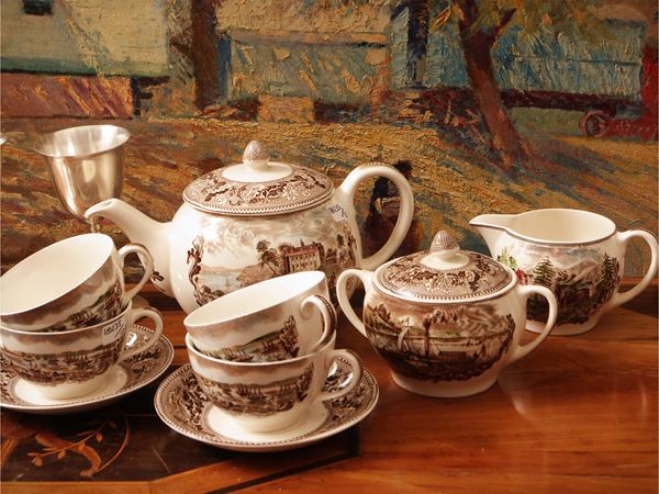 English earthenware tea service