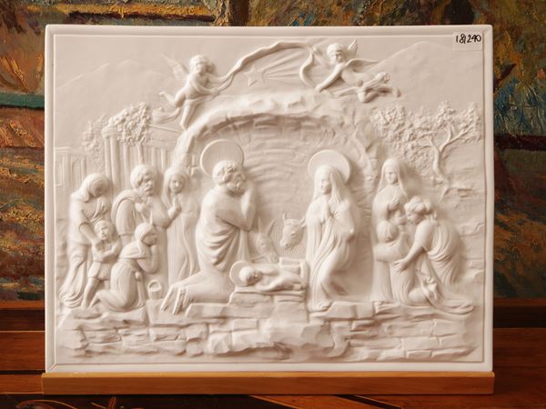 Biscuit porcelain nativity scene, Richard Ginori