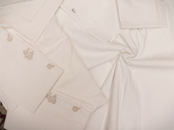 Two double linen sheets