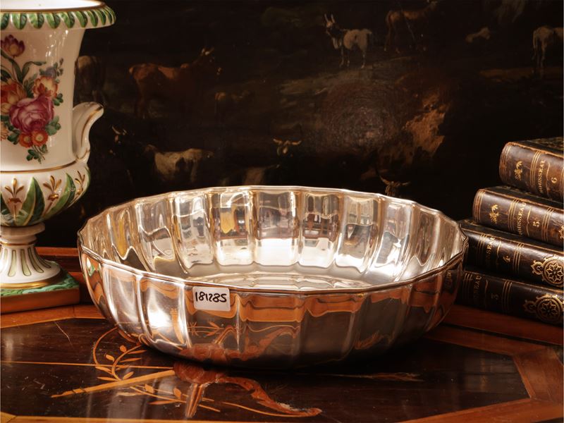 Cestino centrotavola in argento