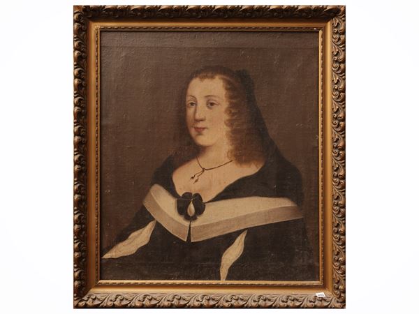 Scuola francese del XVII/XVIII secolo - Ritratto di gentildonna