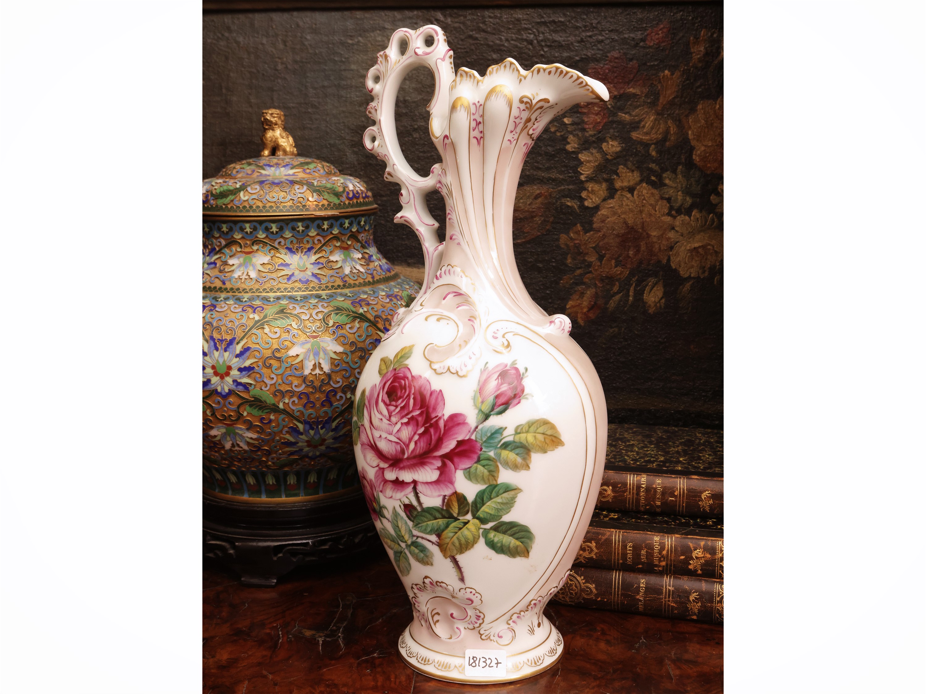 Vaso in porcellana Limoges, h 35 cm