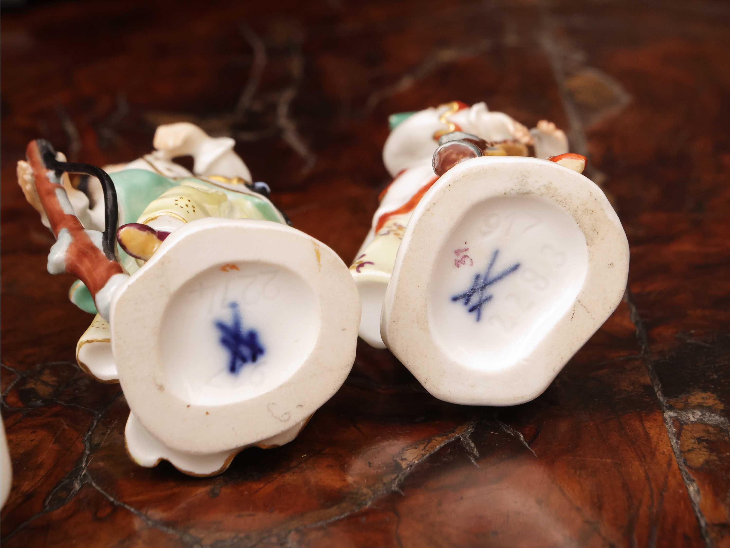 Quattro figure da collezione, porcellana di Meissen, XX secolo