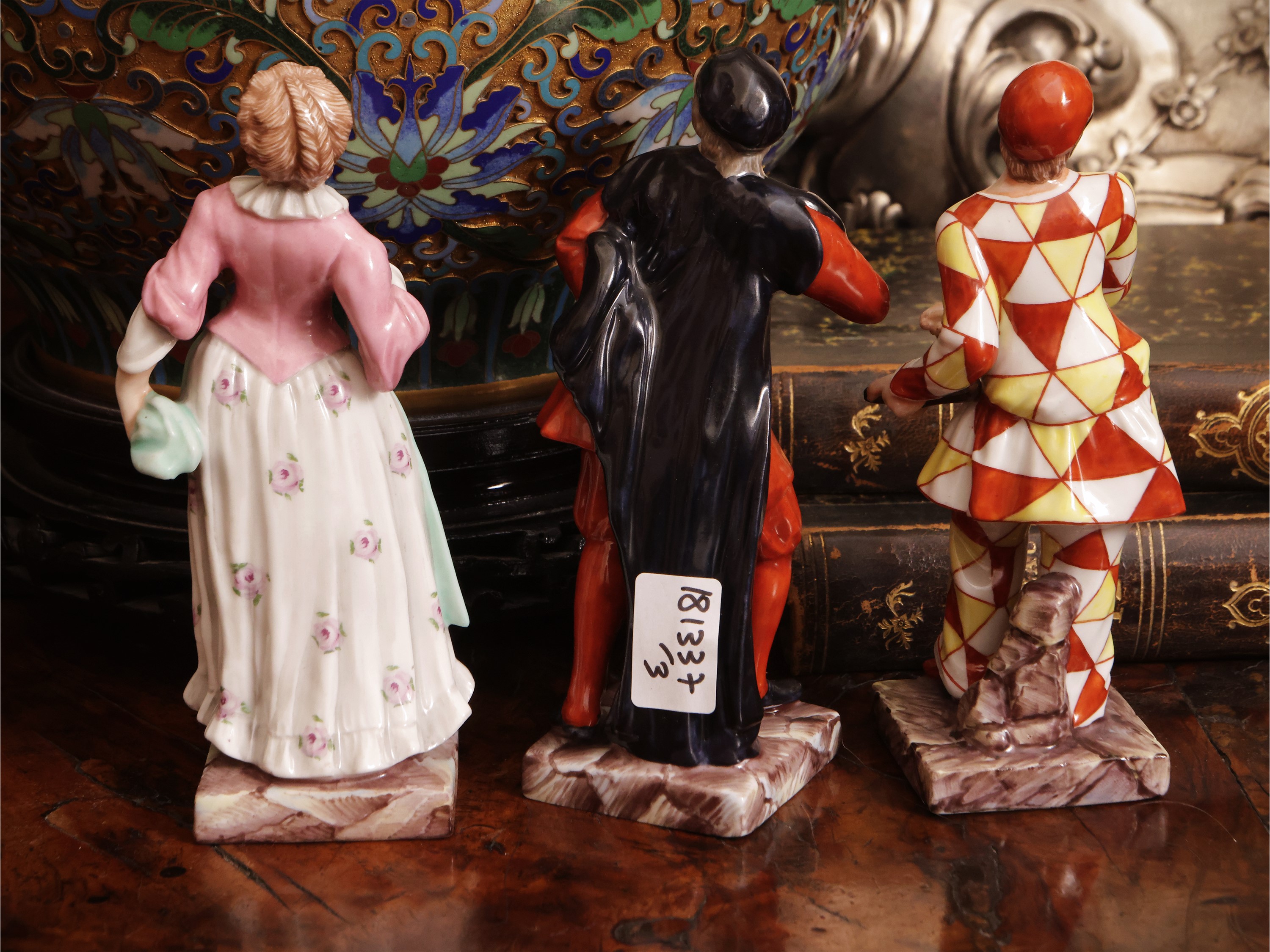 Richard Ginori, Colombina, Arlecchino e Pantalone in porcellana (Commedia dell’Arte), XX secolo