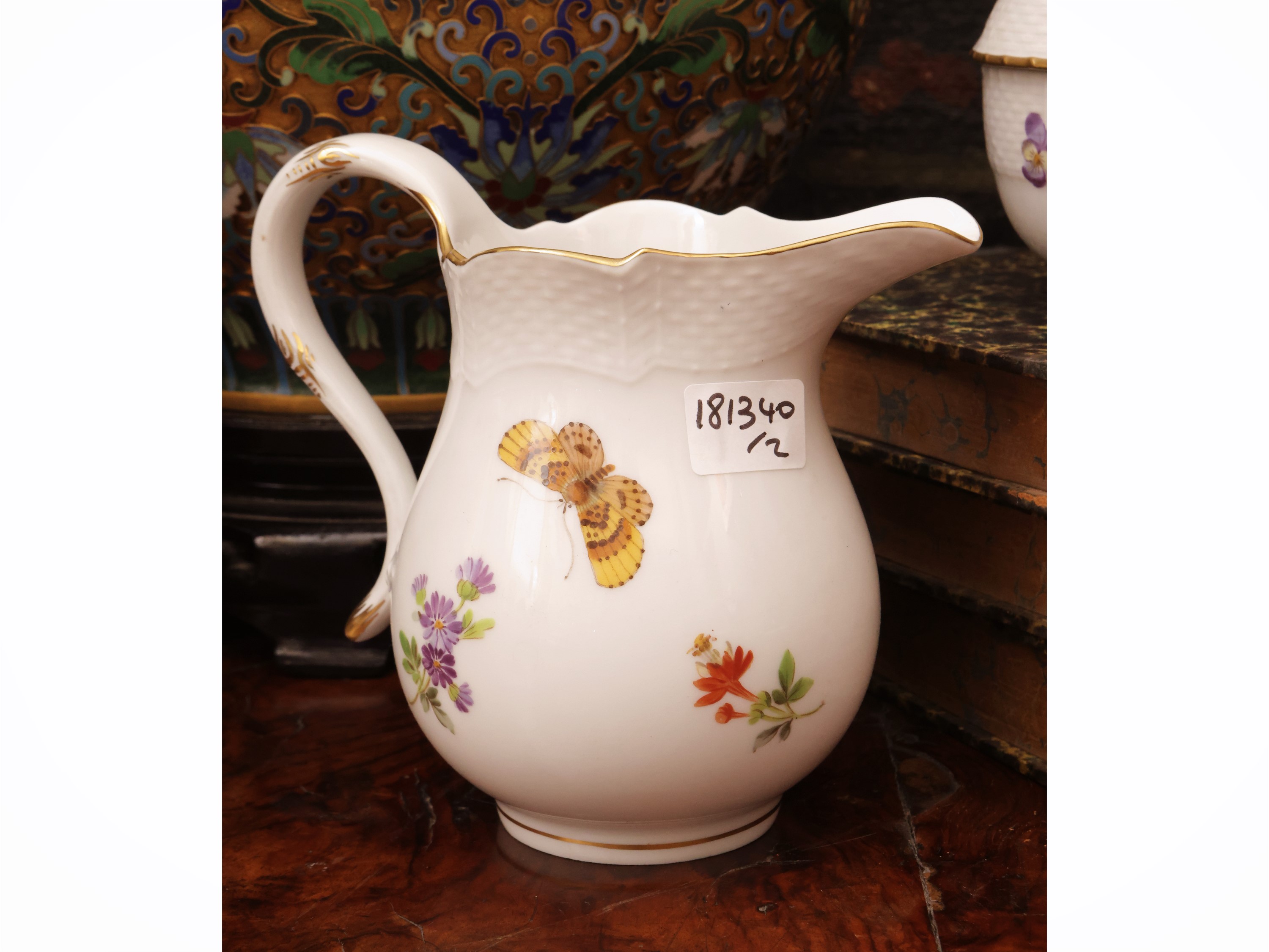 Lattiera e zuccheriera, porcellana di Meissen, XX secolo