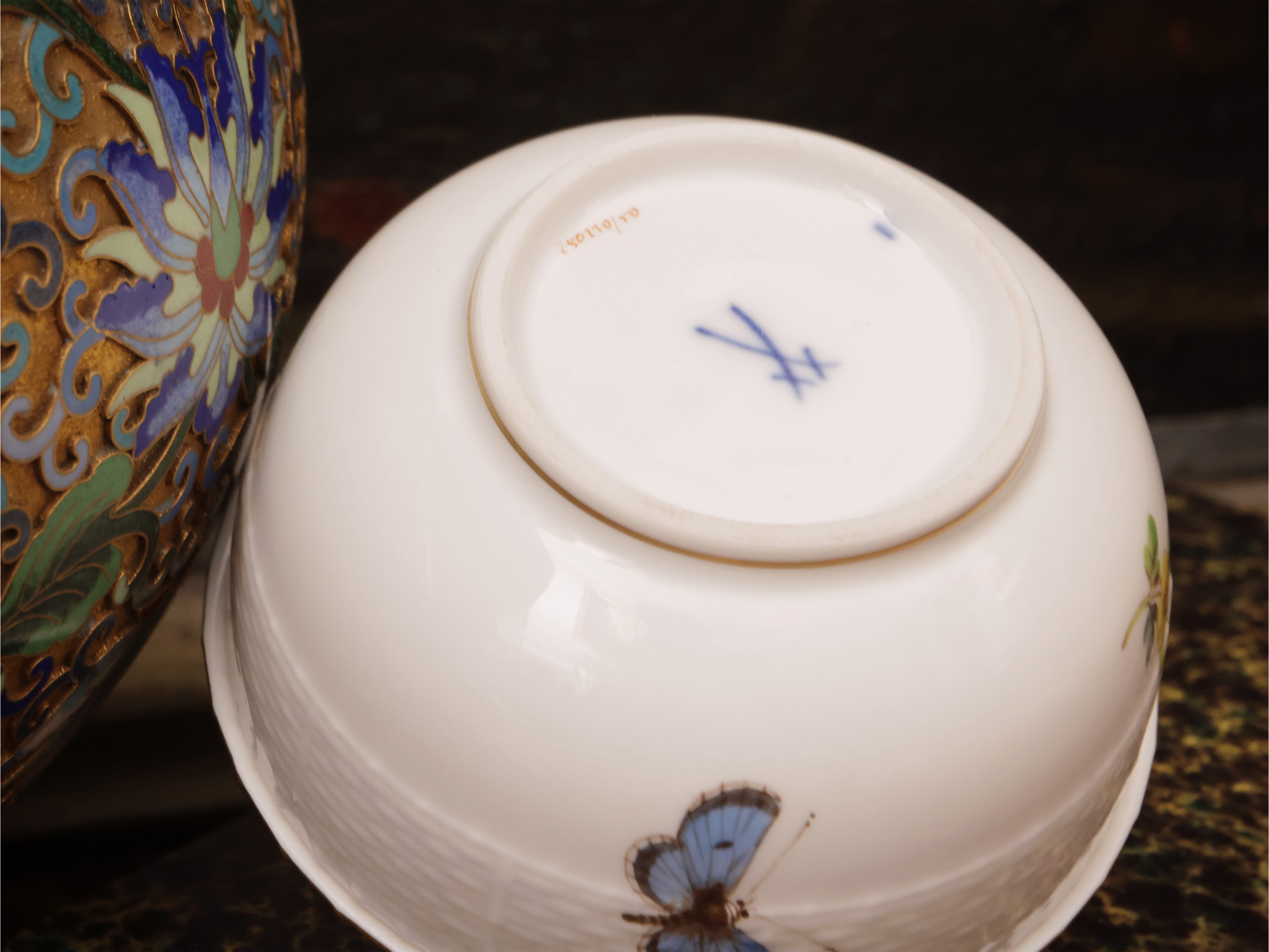 Lattiera e zuccheriera, porcellana di Meissen, XX secolo