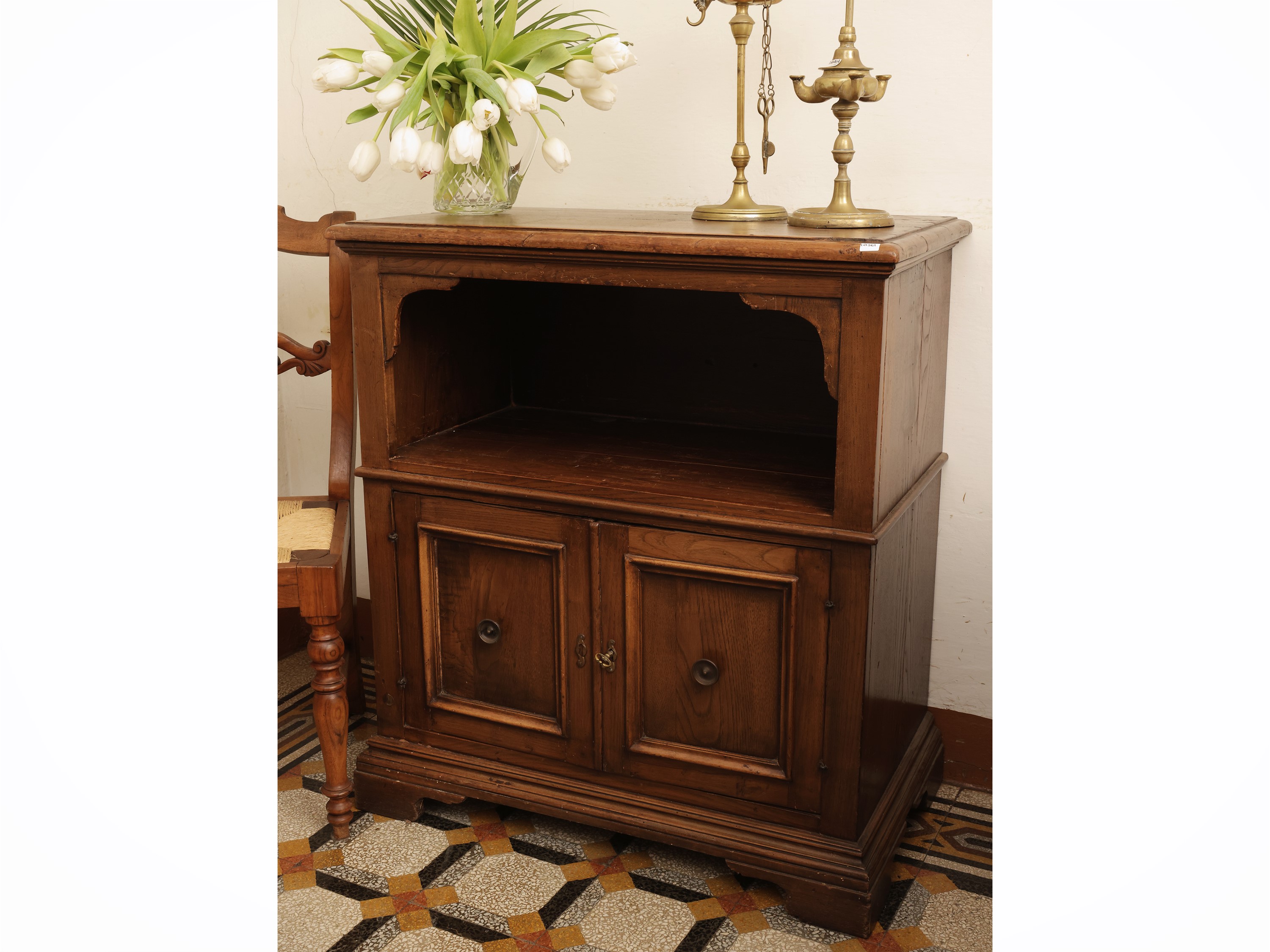 Stipo rustico in legno tenero, h cm 91x80x45