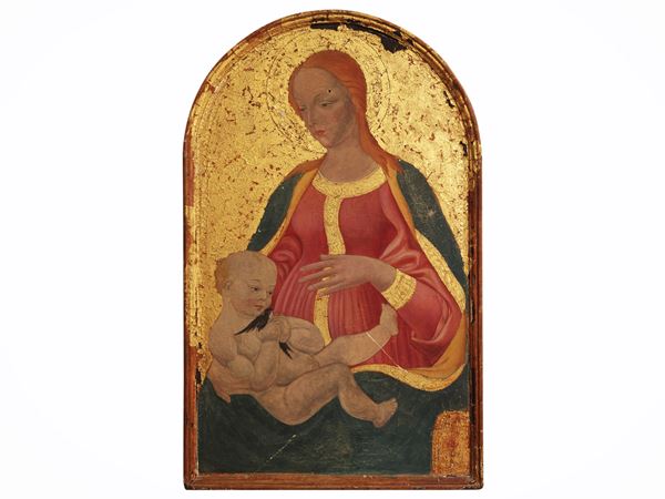 Garibaldo Cepparelli - Madonna with Child, in the style of Neri di Bicci's painting