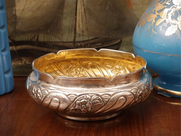 Cestino porta bonbon in argento  (prima metà del XX secolo)  - Asta L'arte di arredare: occasioni in asta - Maison Bibelot - Casa d'Aste Firenze - Milano