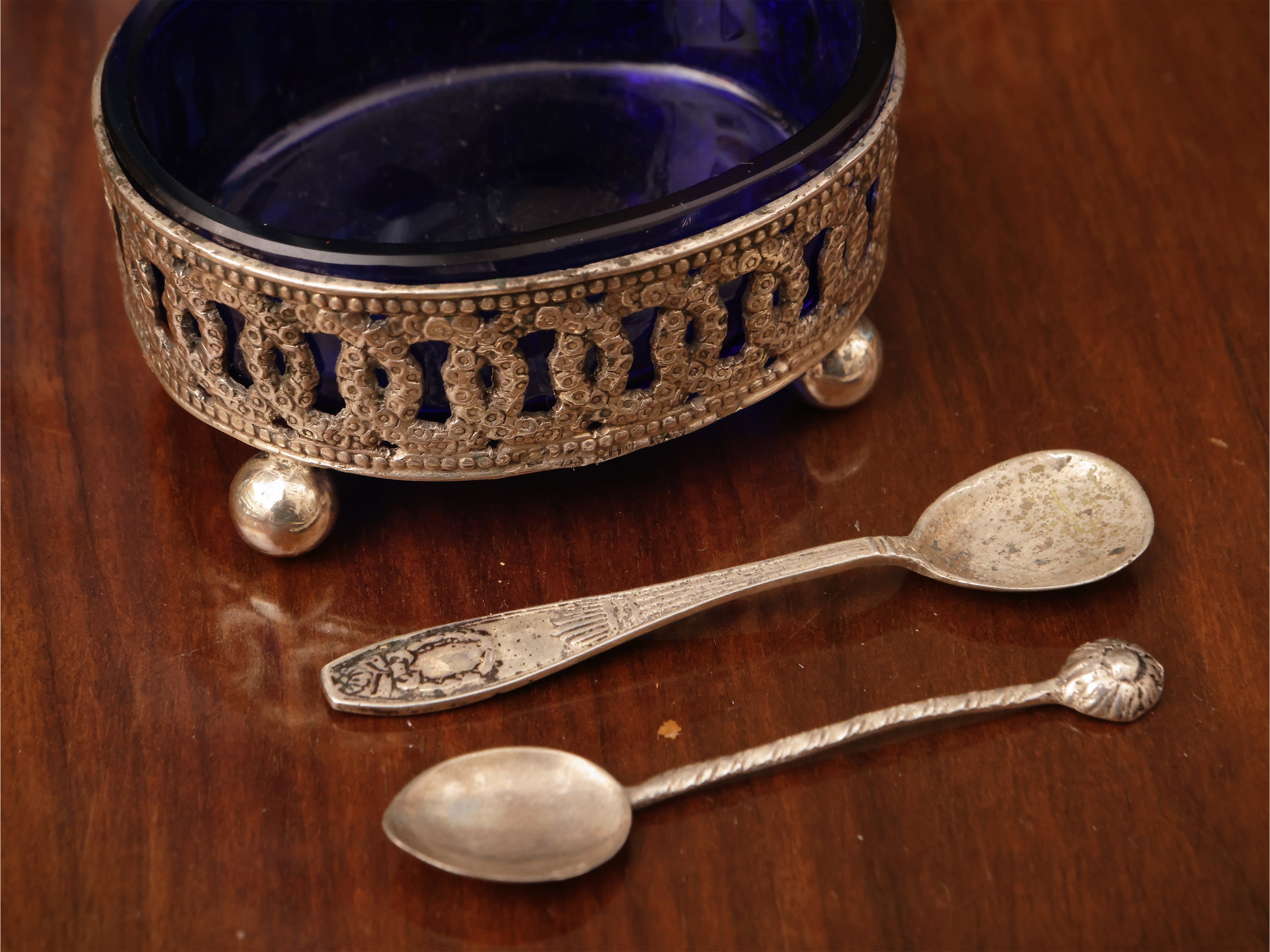 Serie di quattro saliere in argento