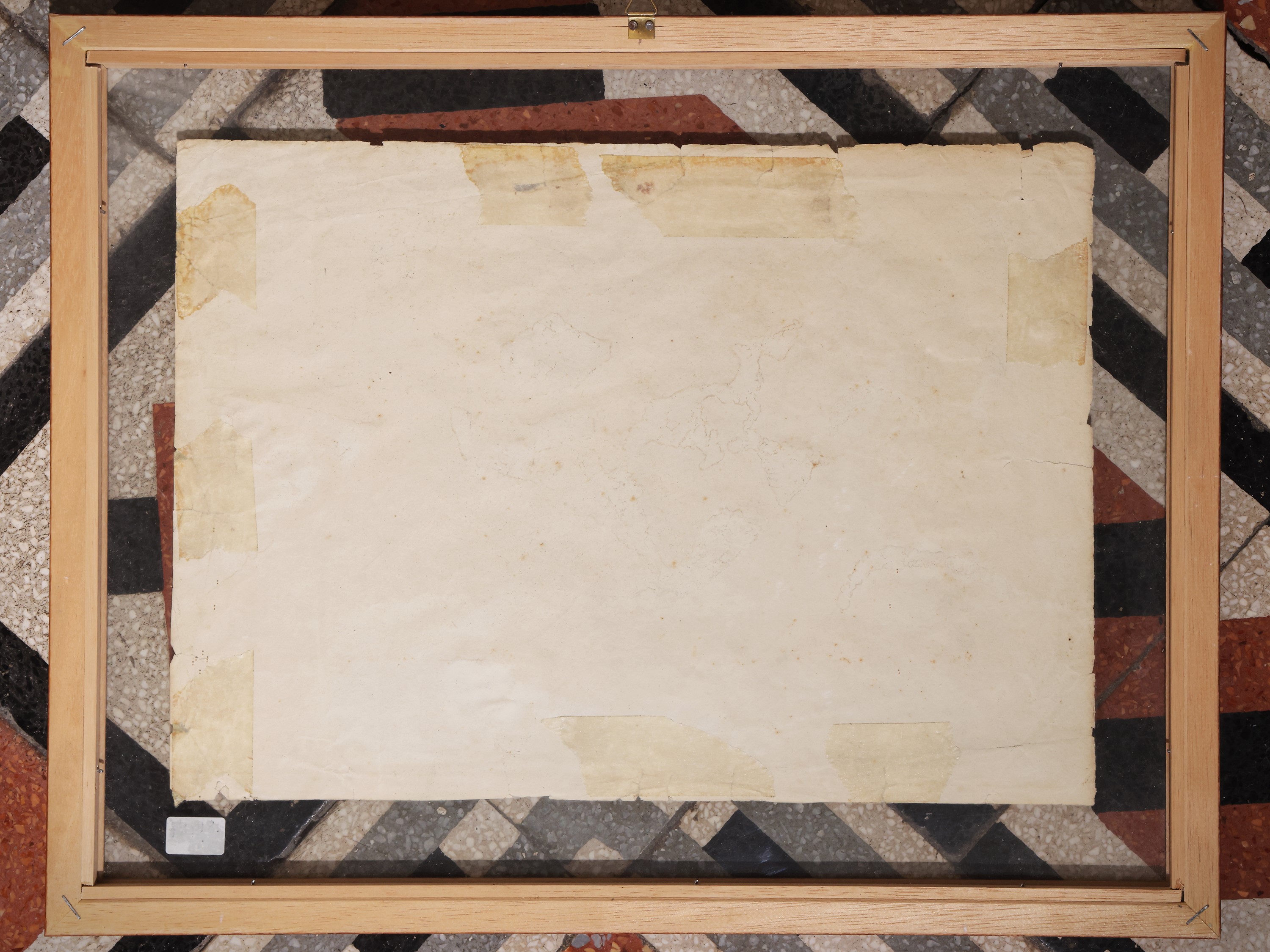 Garibaldo Cepparelli - Composizione con figura, disegno a carboncino su carta