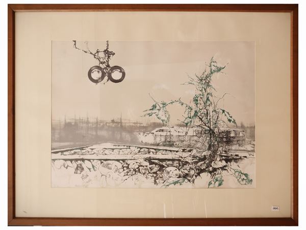 Renzo Vespignani - Parco ferroviario 1969