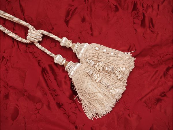 Ruby red damask curtain  - Auction Florentine Style - Maison Bibelot - Casa d'Aste Firenze - Milano