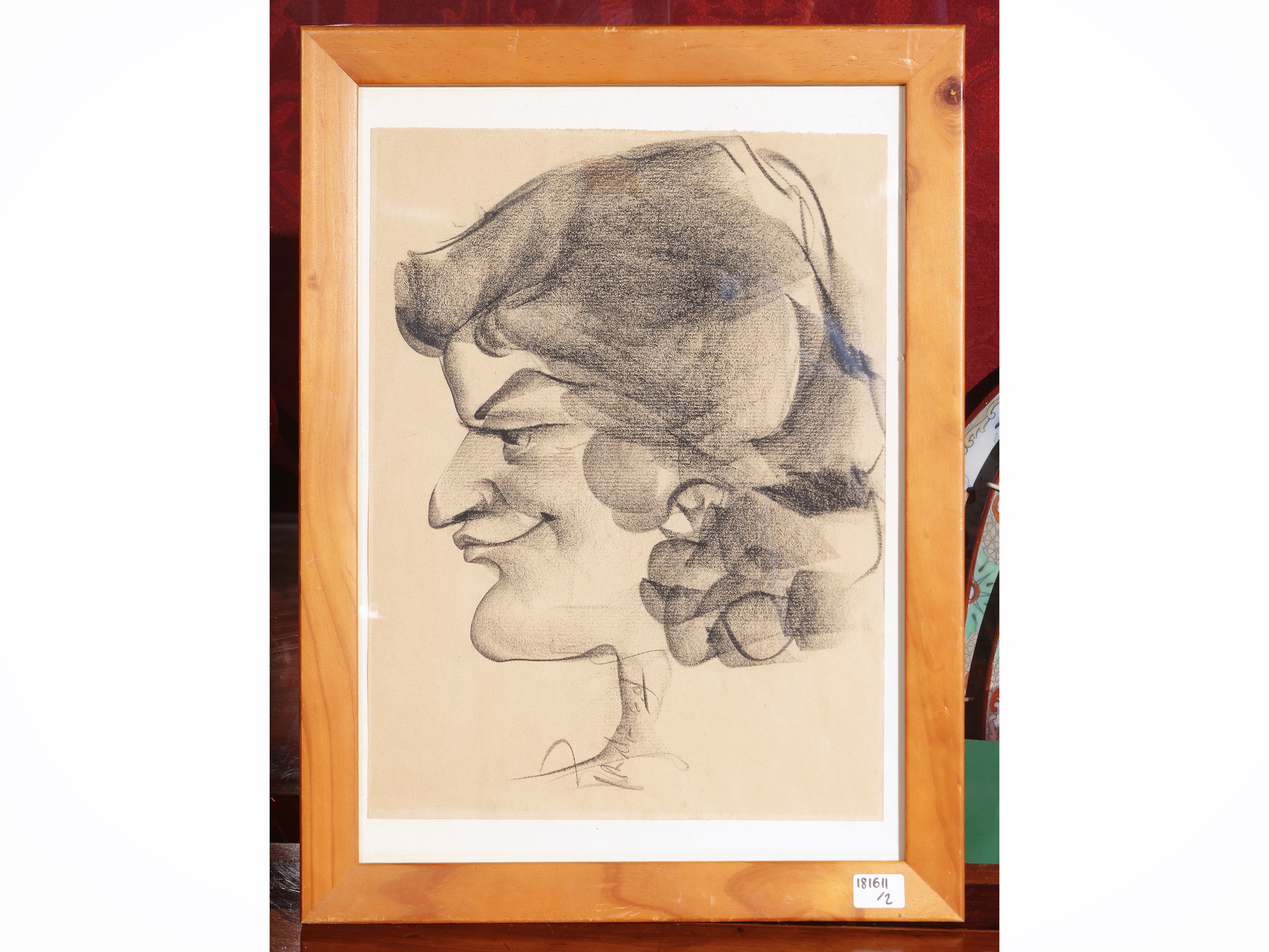 Autore non identificato, Coppia di Caricature in Carboncino