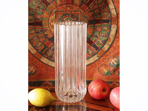 Vaso in vetro trasparente  - Asta L'arte di arredare: occasioni in asta - Maison Bibelot - Casa d'Aste Firenze - Milano