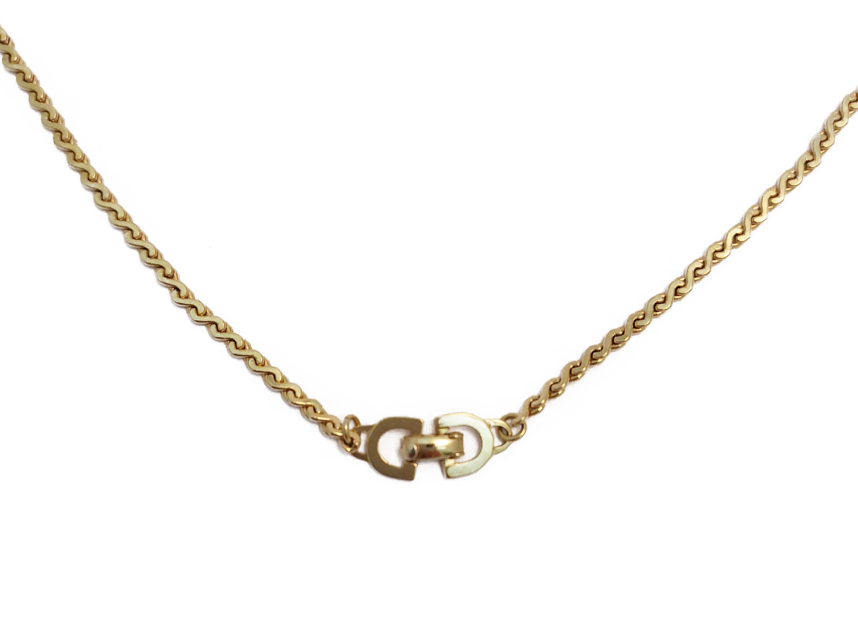Christian Dior, Collana lunga dorata firmata