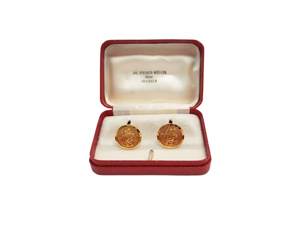 Gemelli in metallo golden tone  - Asta Vintagemania - Maison Bibelot - Casa d'Aste Firenze - Milano