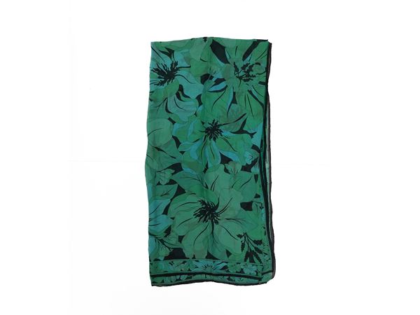 Large silk chiffon scarf