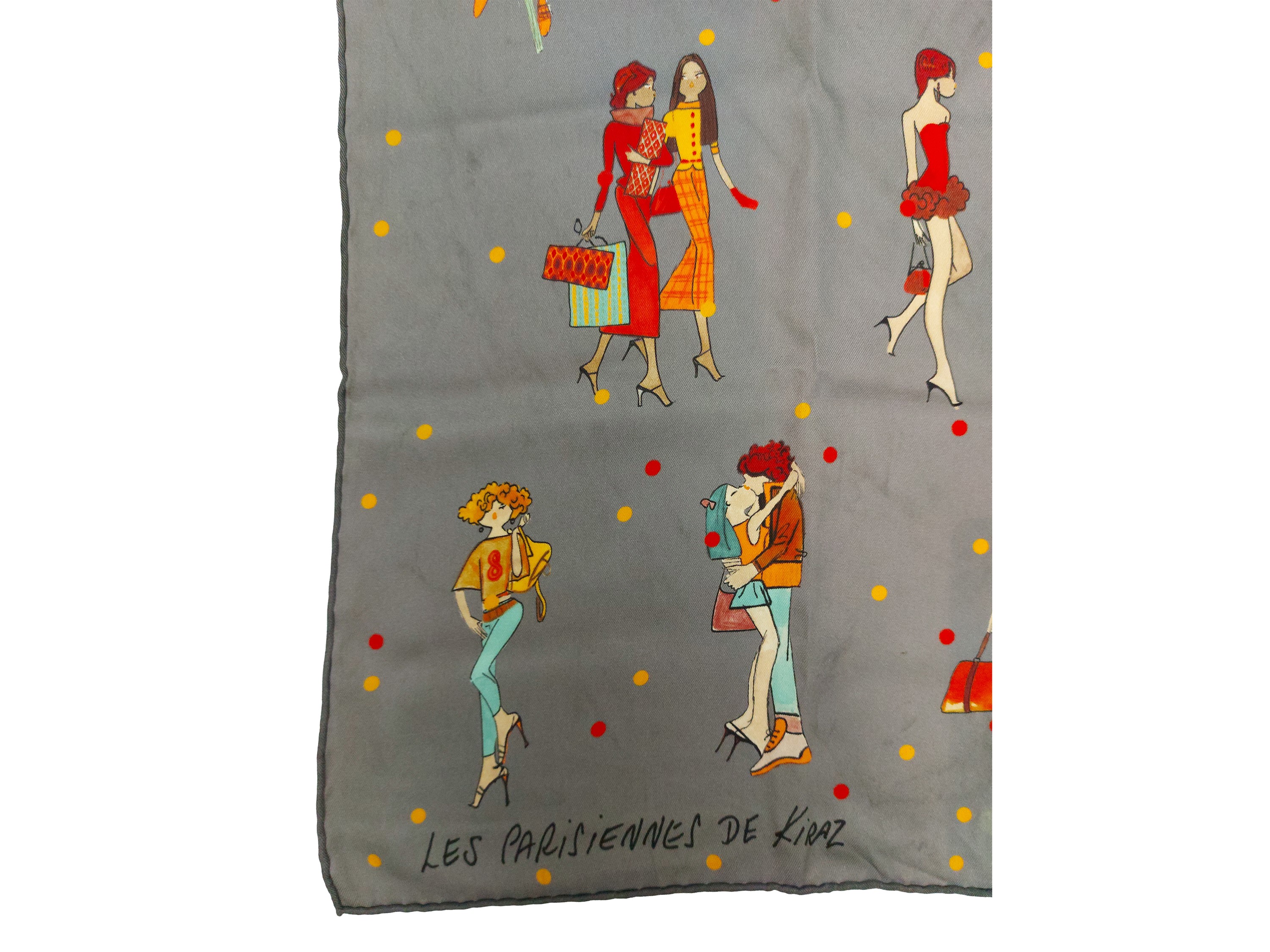 Hermès - Foulard in seta "Les parisiennes de Kiraz"
