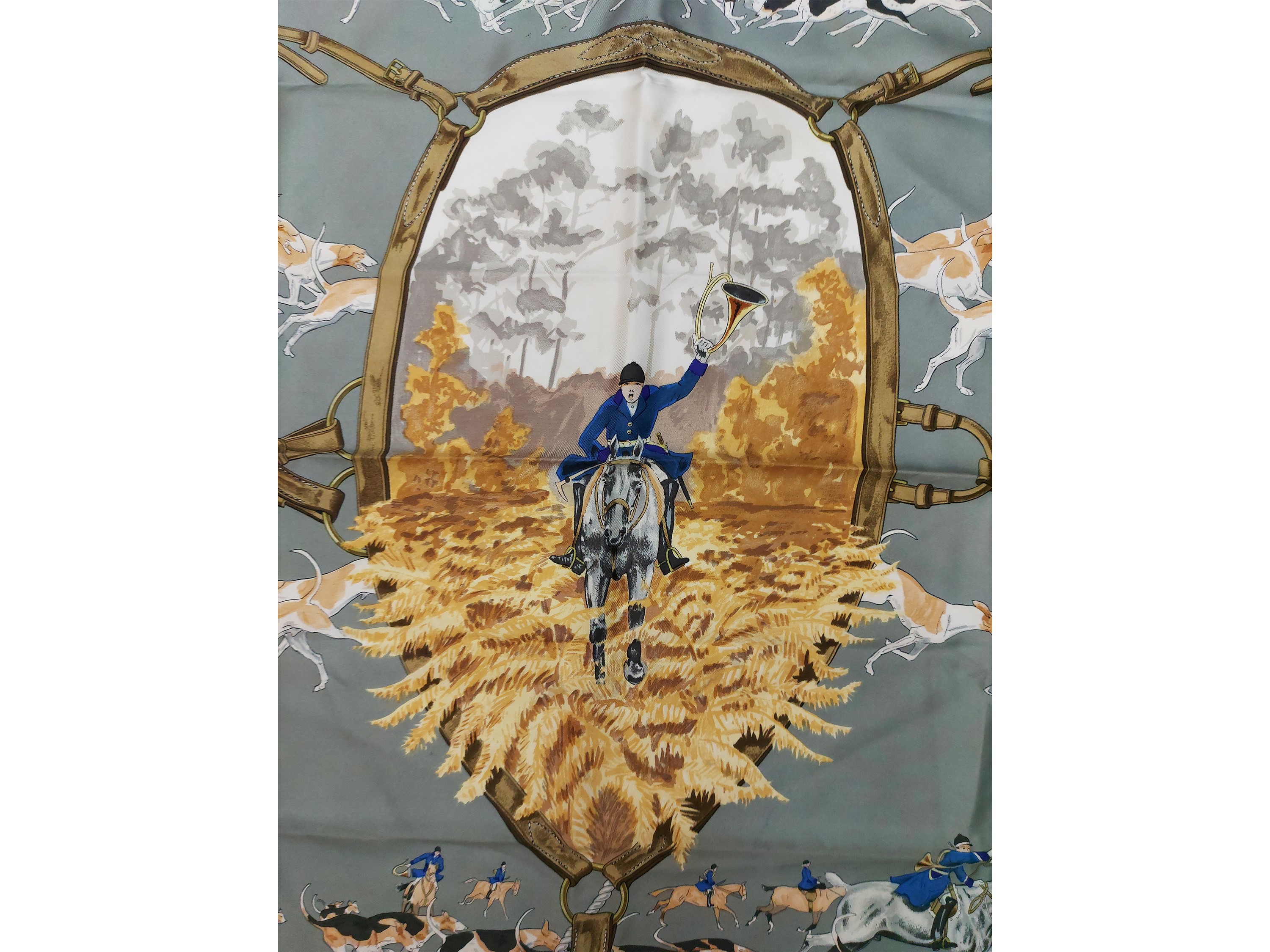 Hermès - Foulard in seta "Le bien aller" by Jean de Fourgerolle