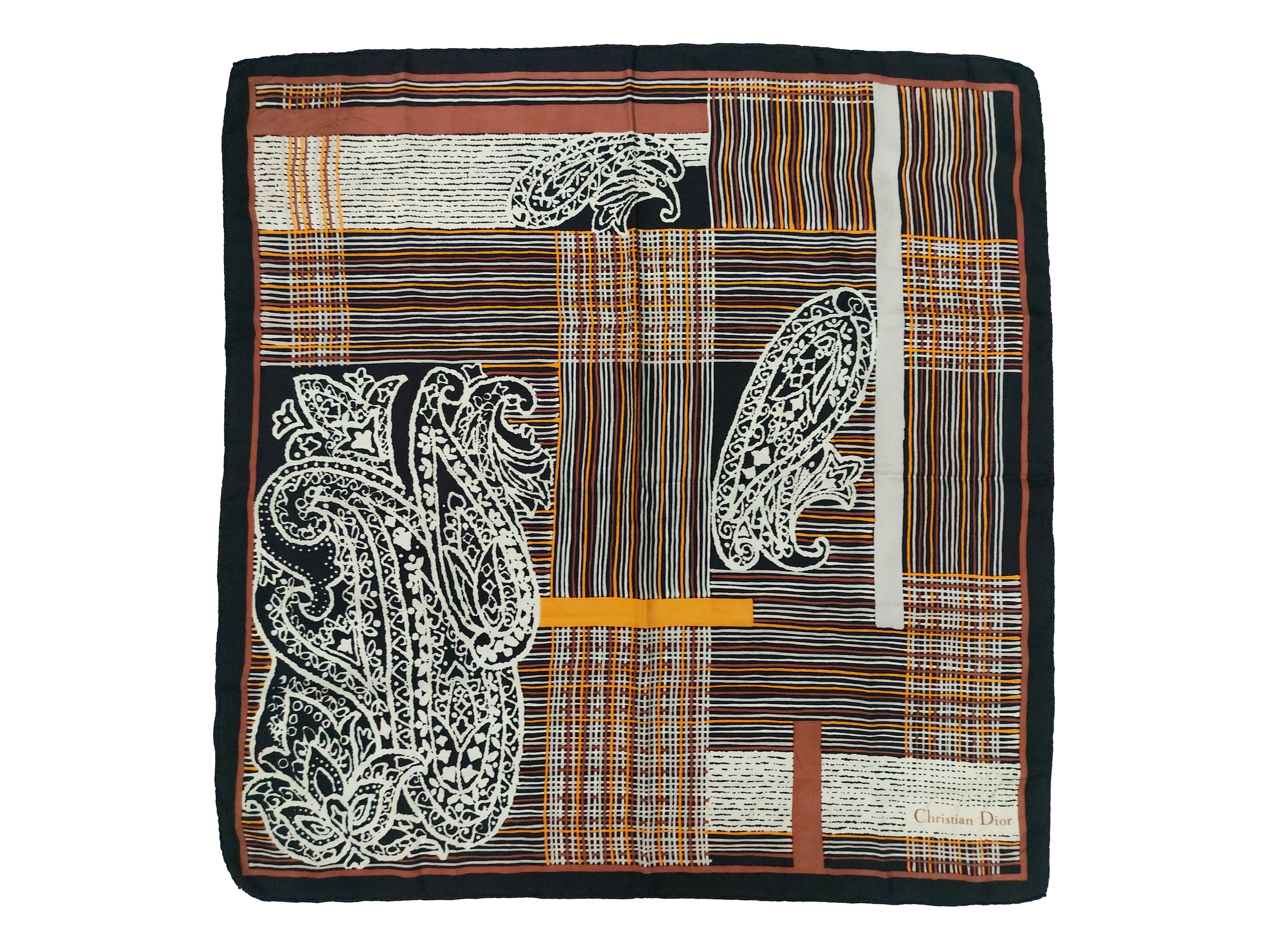 Basile, Foulard in seta con figura femminile danzante e Christian Dior, Foulard in seta con motiv...