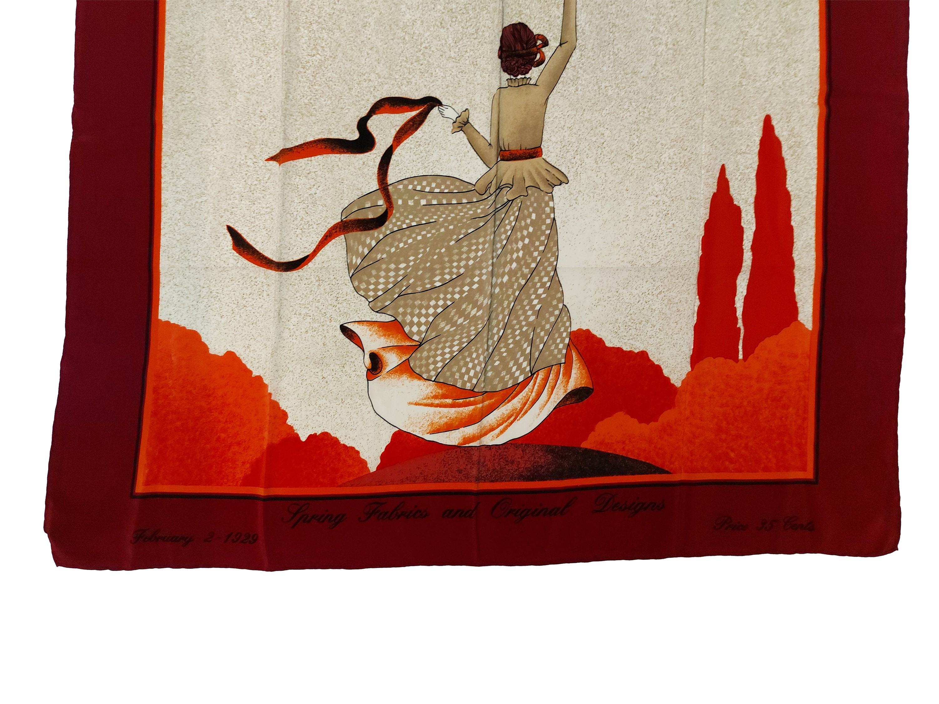 Basile, Foulard in seta con figura femminile danzante e Christian Dior, Foulard in seta con motiv...