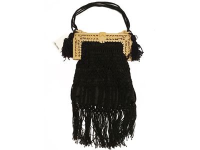 Borsetta in Macramé Nero