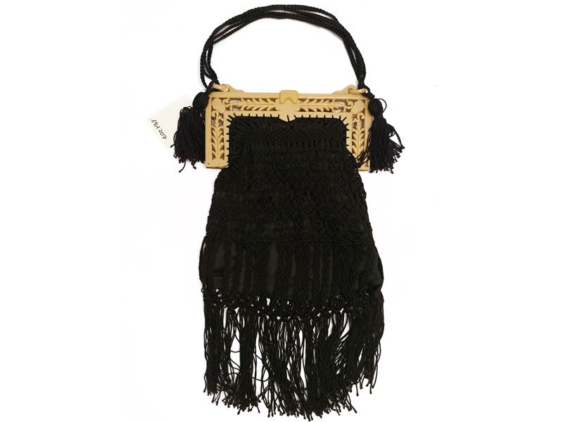 Borsetta in Macramé Nero