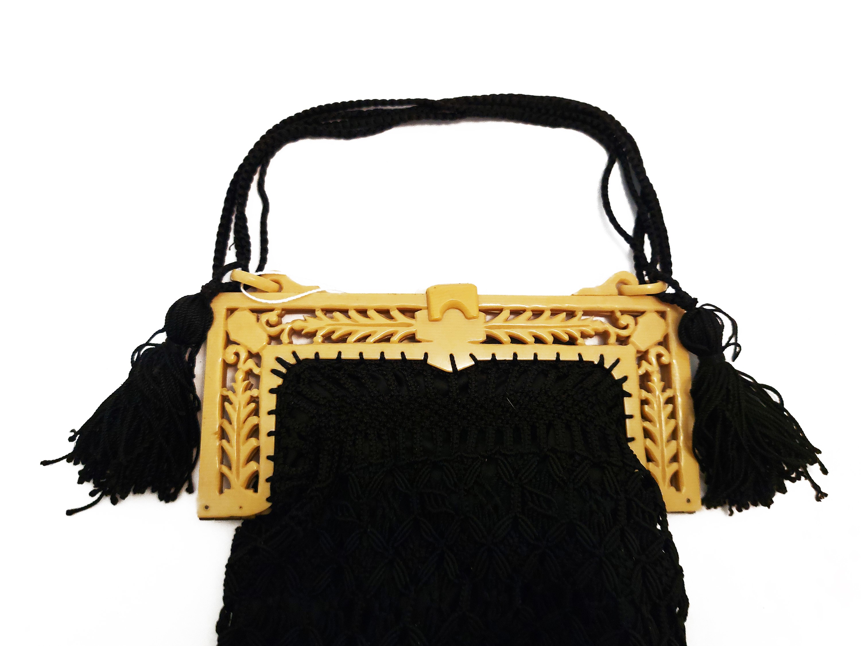 Borsetta in Macramé Nero