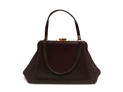 Borsetta a Mano Vintage in Pelle Marrone