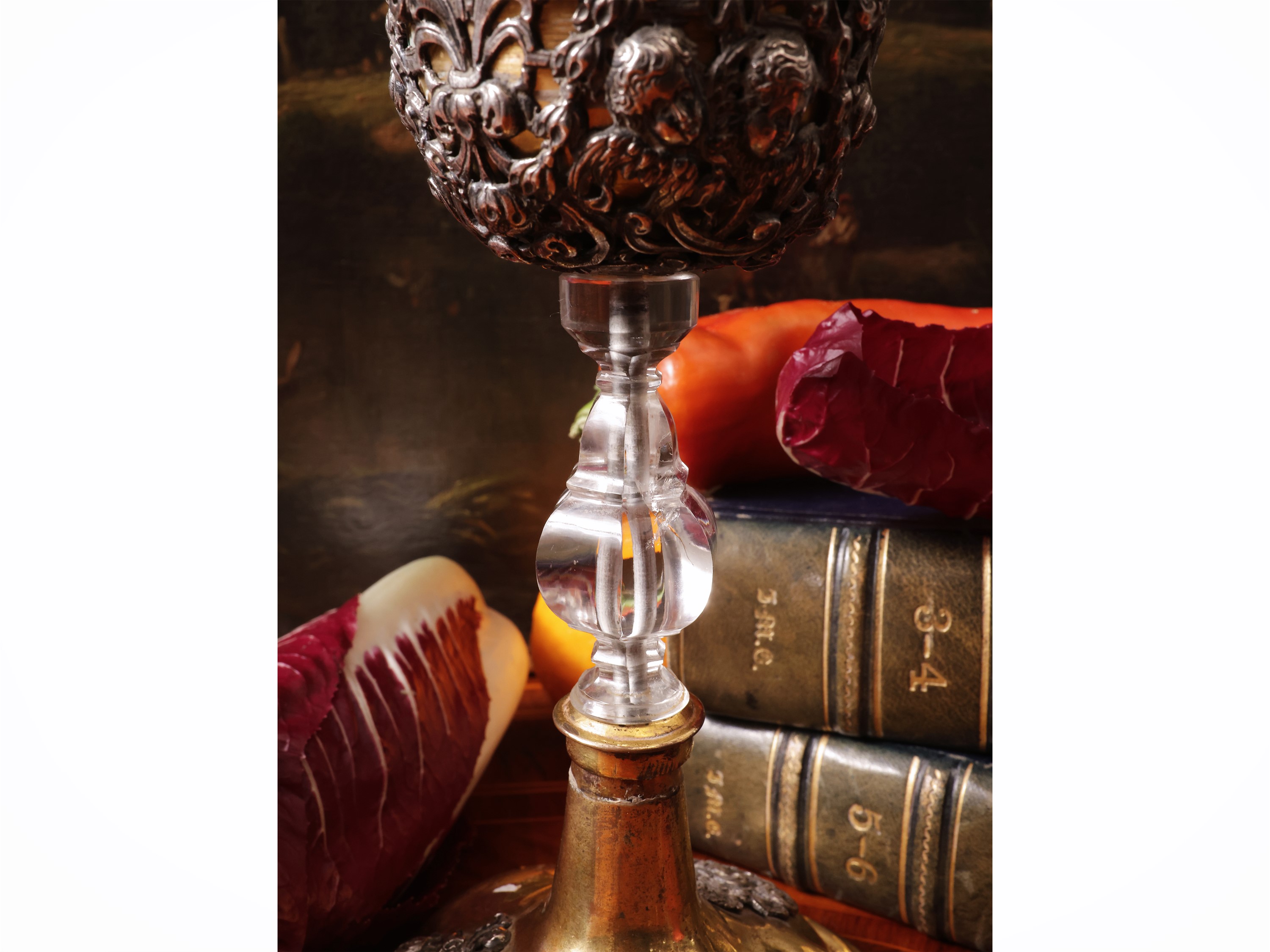 Calice liturgico in rame dorato e argento