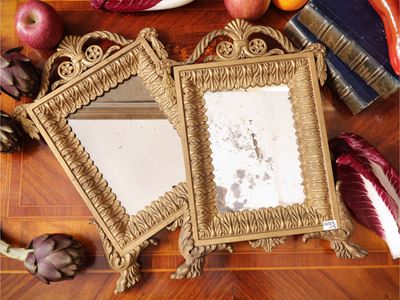 Coppia di Cartaglorie in Bronzo Dorato