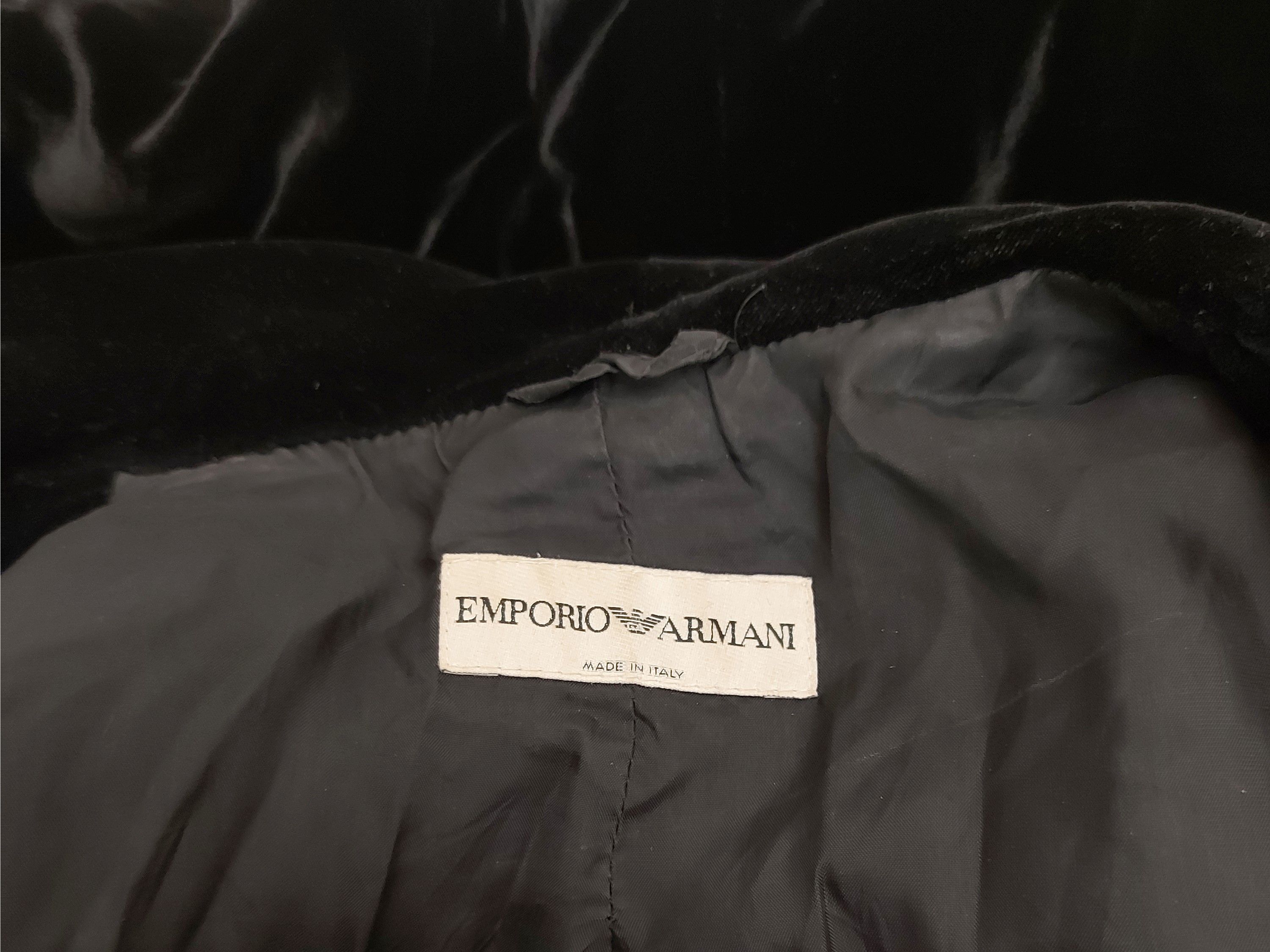 Emporio Armani - Giacca in Velluto Nero