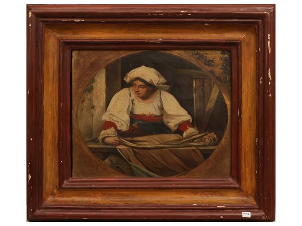 Scuola romana del XIX secolo - The spinner