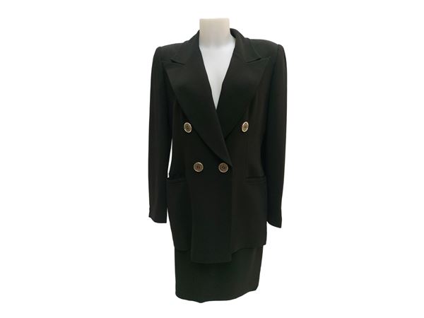 Gai Mattiolo - Tailleur in acetato e viscosa nera