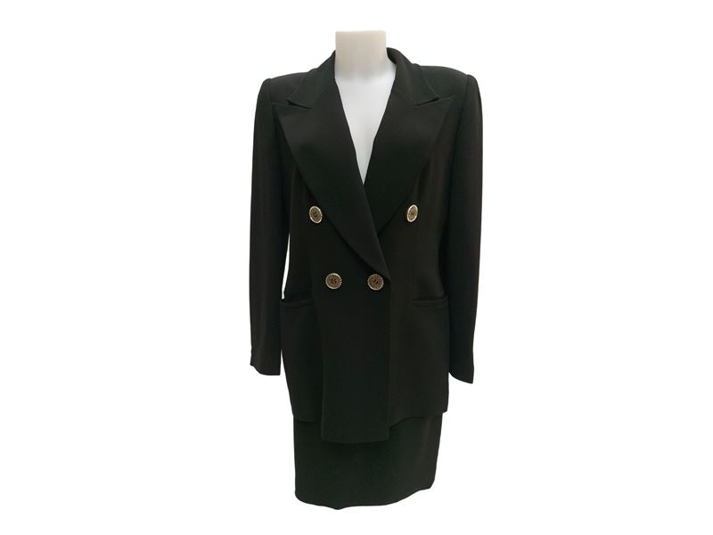 Gai Mattiolo - Tailleur in Acetato e Viscosa Nera
