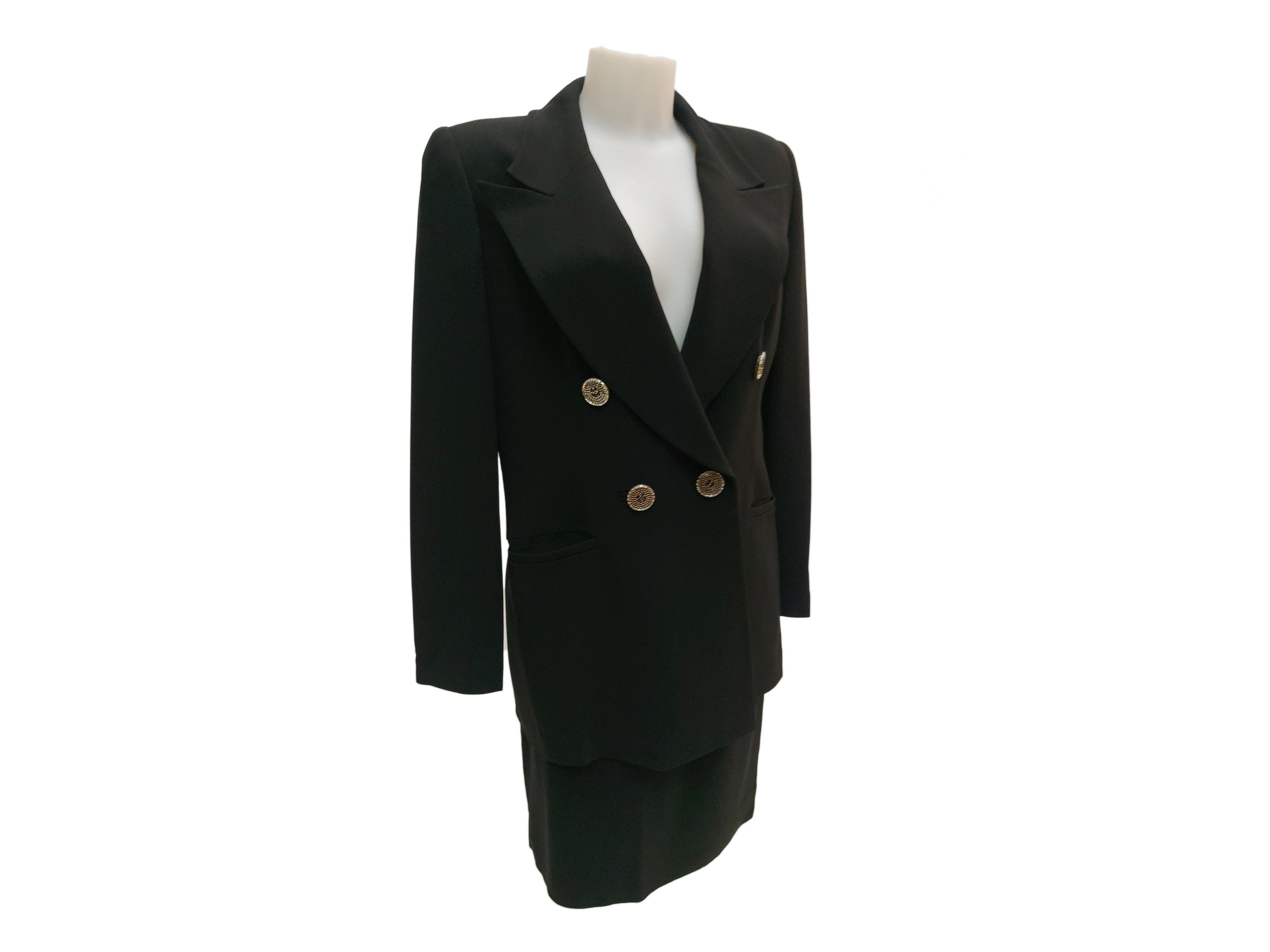 Gai Mattiolo - Tailleur in Acetato e Viscosa Nera