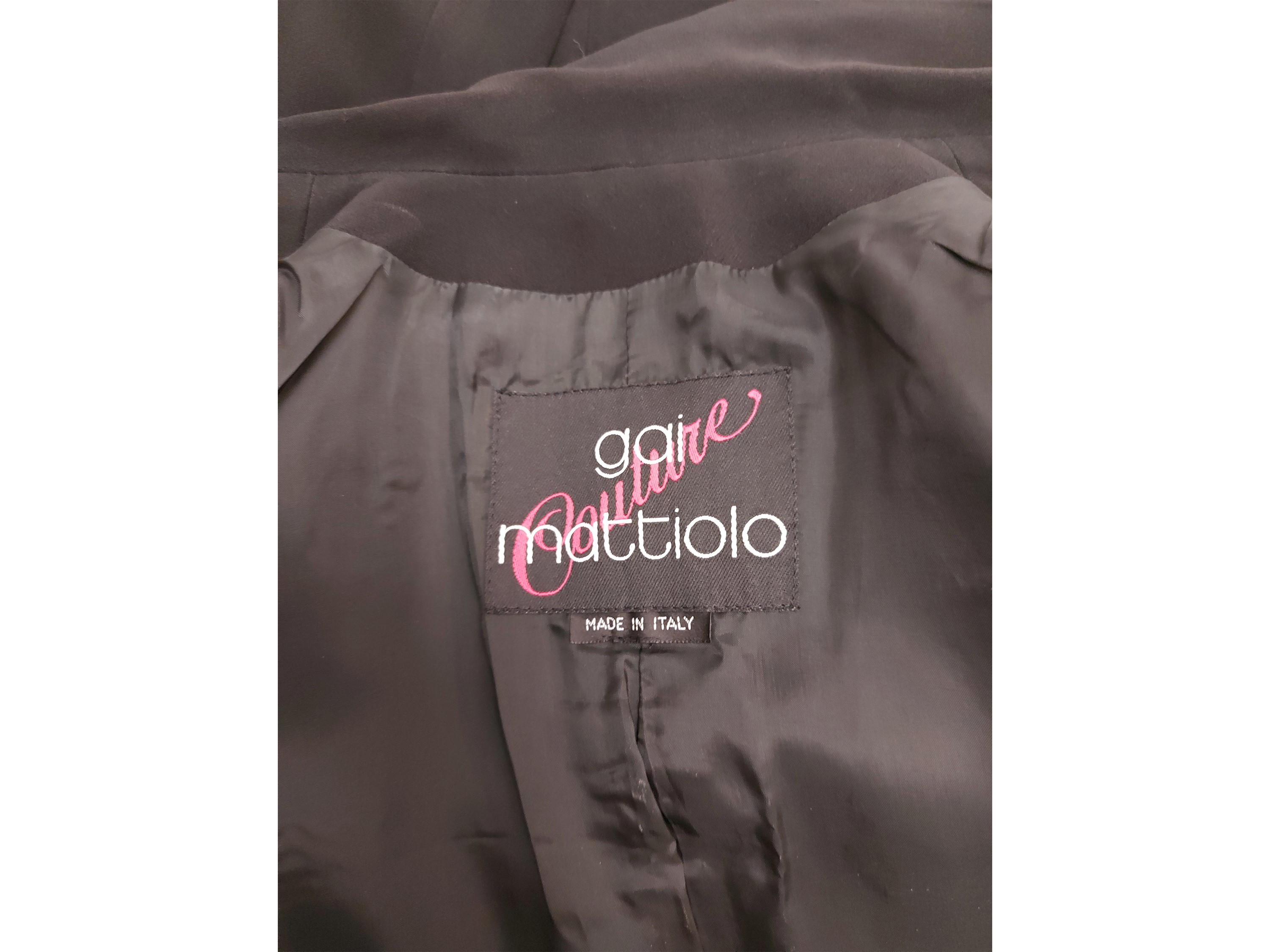 Gai Mattiolo - Tailleur in Acetato e Viscosa Nera