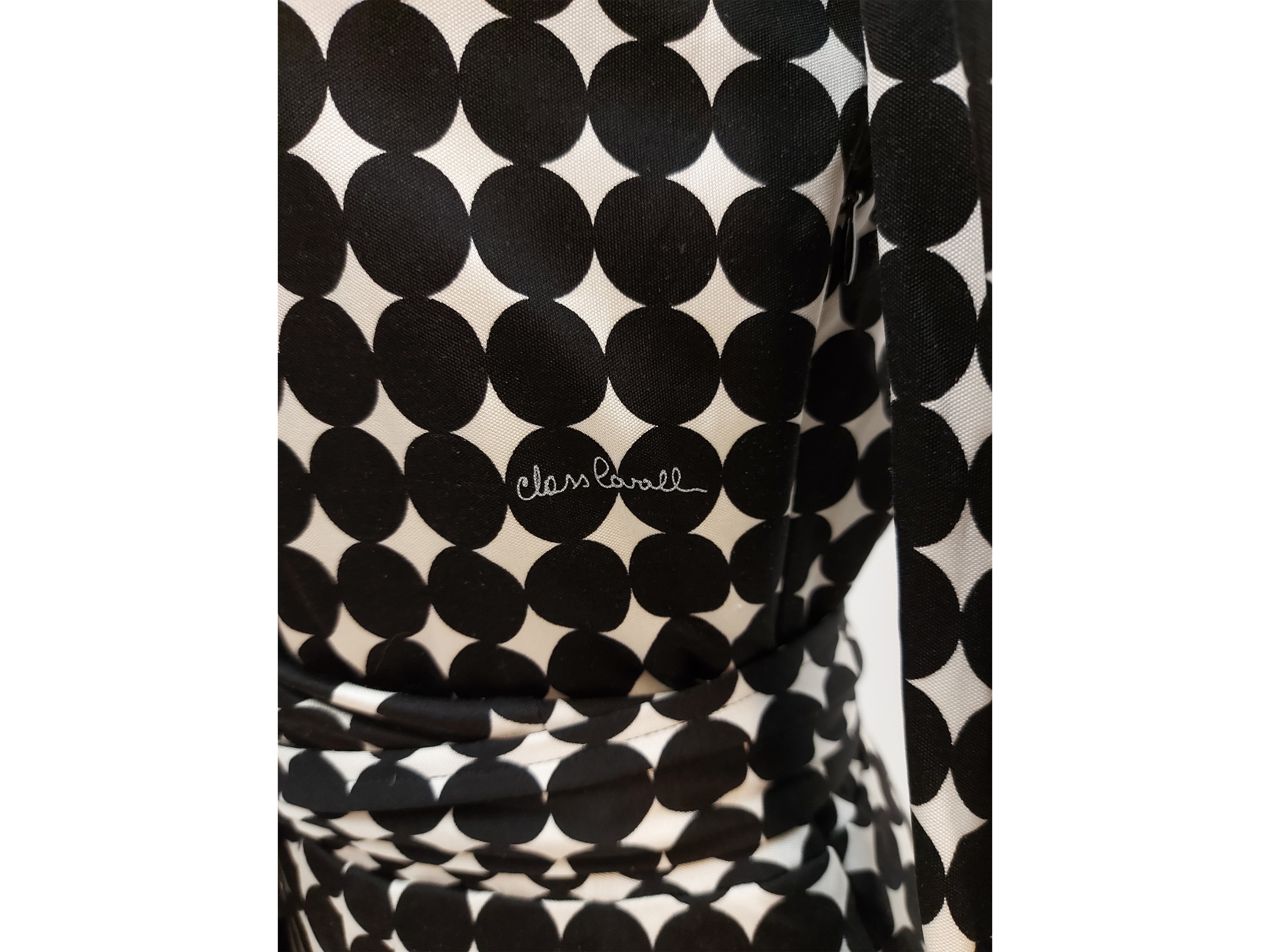 Roberto Cavalli - Abito fantasia optical bianco e nero