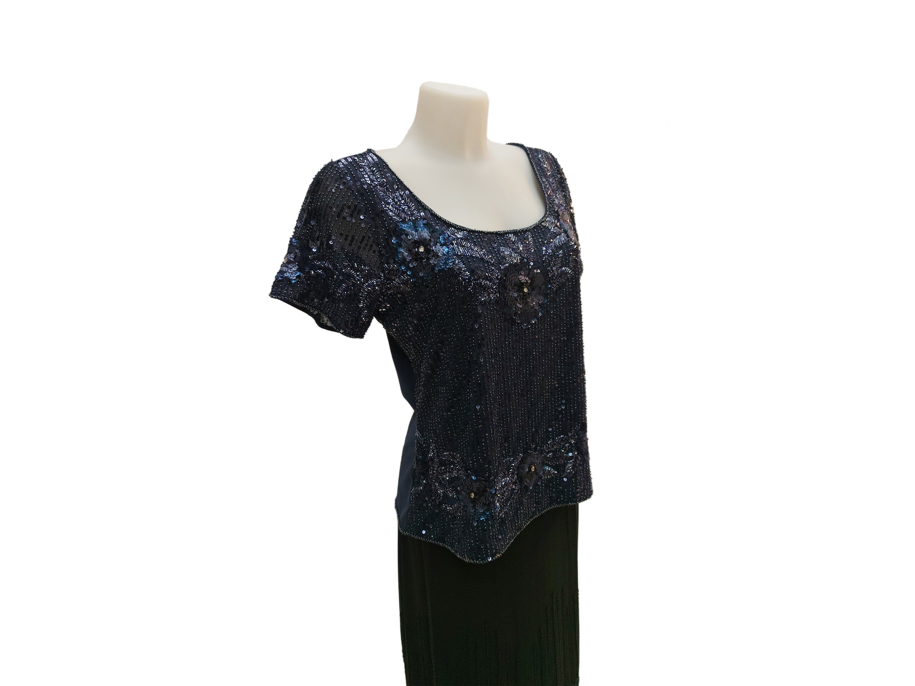 Luisa Spagnoli - Blusa in Paillettes Blu